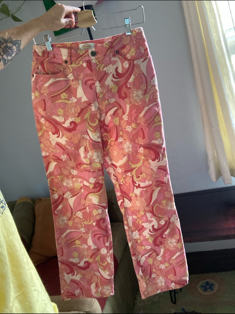 Talbots pink floral pants